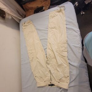 Men's Casual Cream Cargo Pants